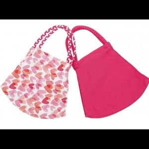 Poms 2 Pack Printed Hearts Face Masks